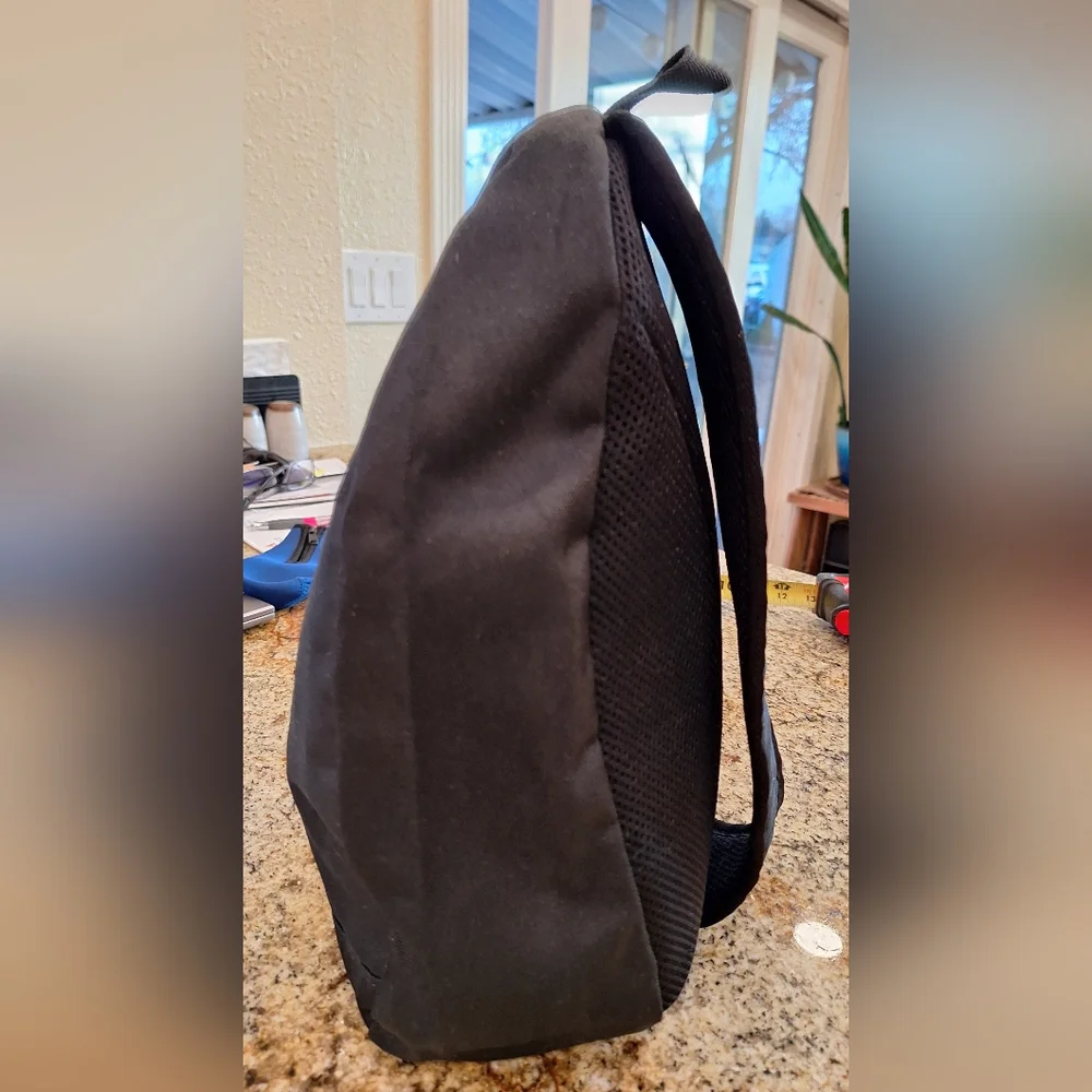 Eddie Bauer Black Sling Bag Double Zip Compartment